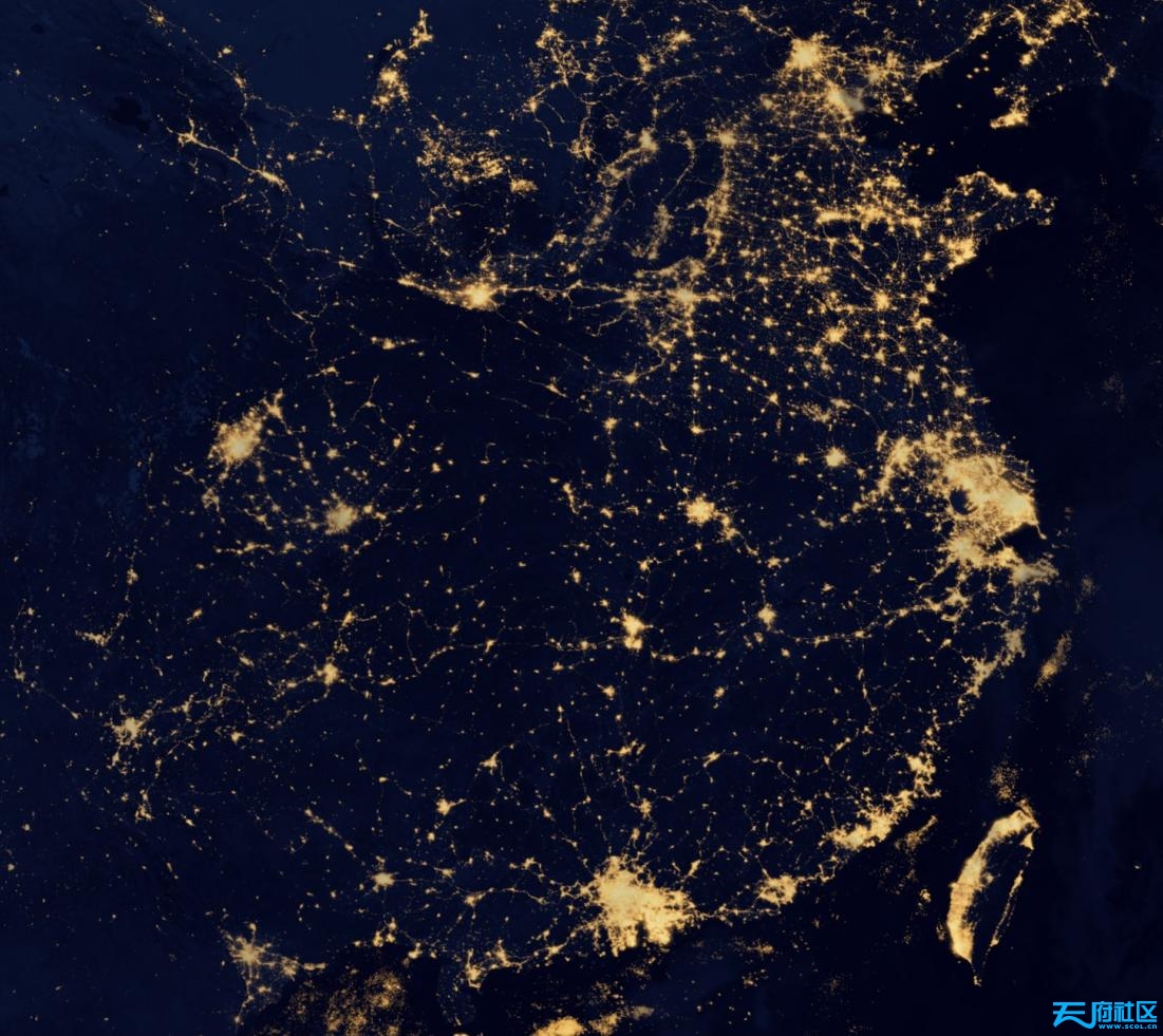 从nasa美国国家航空航天局发布最新夜景卫星图看中国及四川城市发展