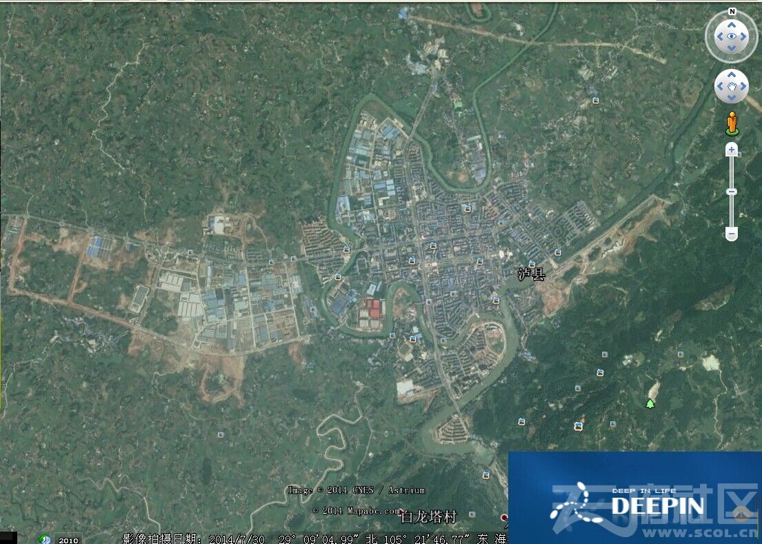 泸县:谷歌卫星地图已经更新!