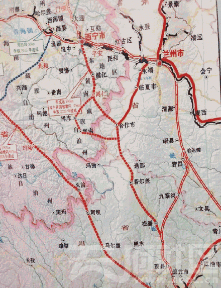 成都至西宁快速铁路明年动工(附线路图)