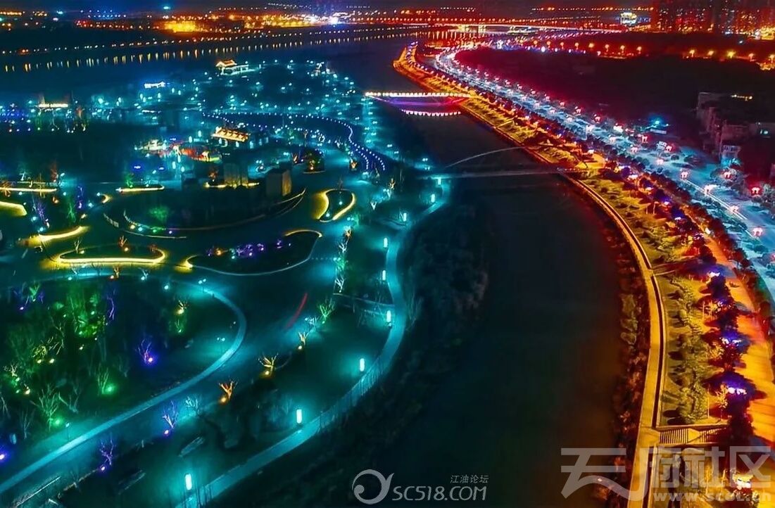 江油市新春夜景图