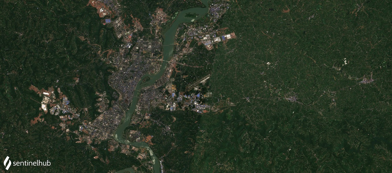 川渝城市卫星地图不比大小看新建和工业区