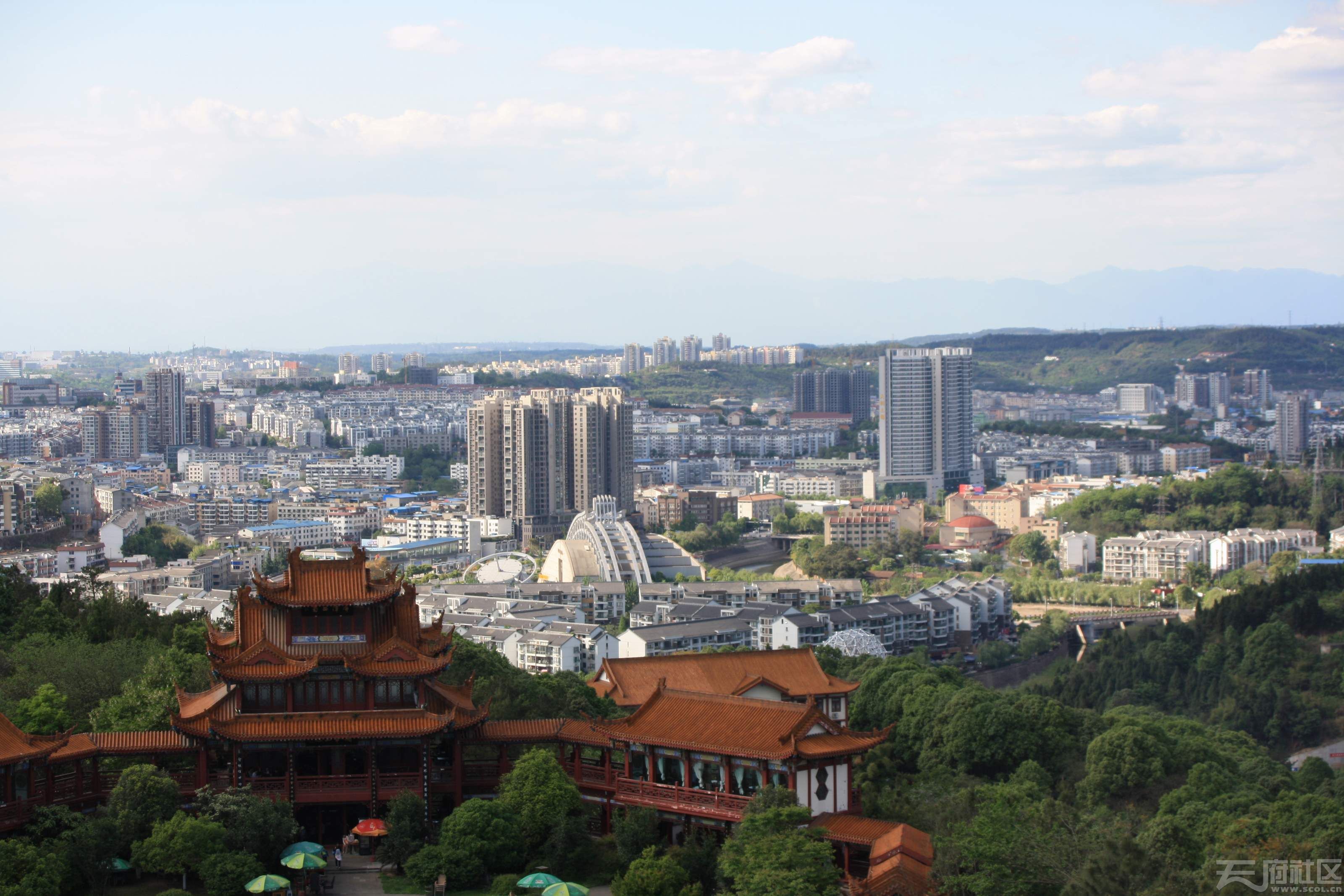 绵阳市全景图片