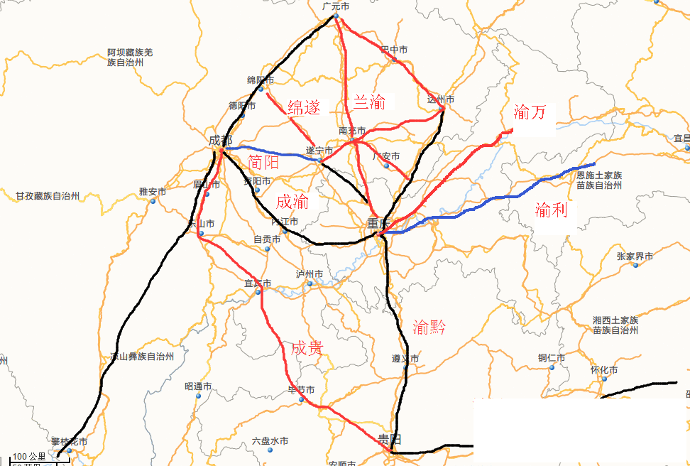 全长345公里渝黔新线铁路承受的压力,看图