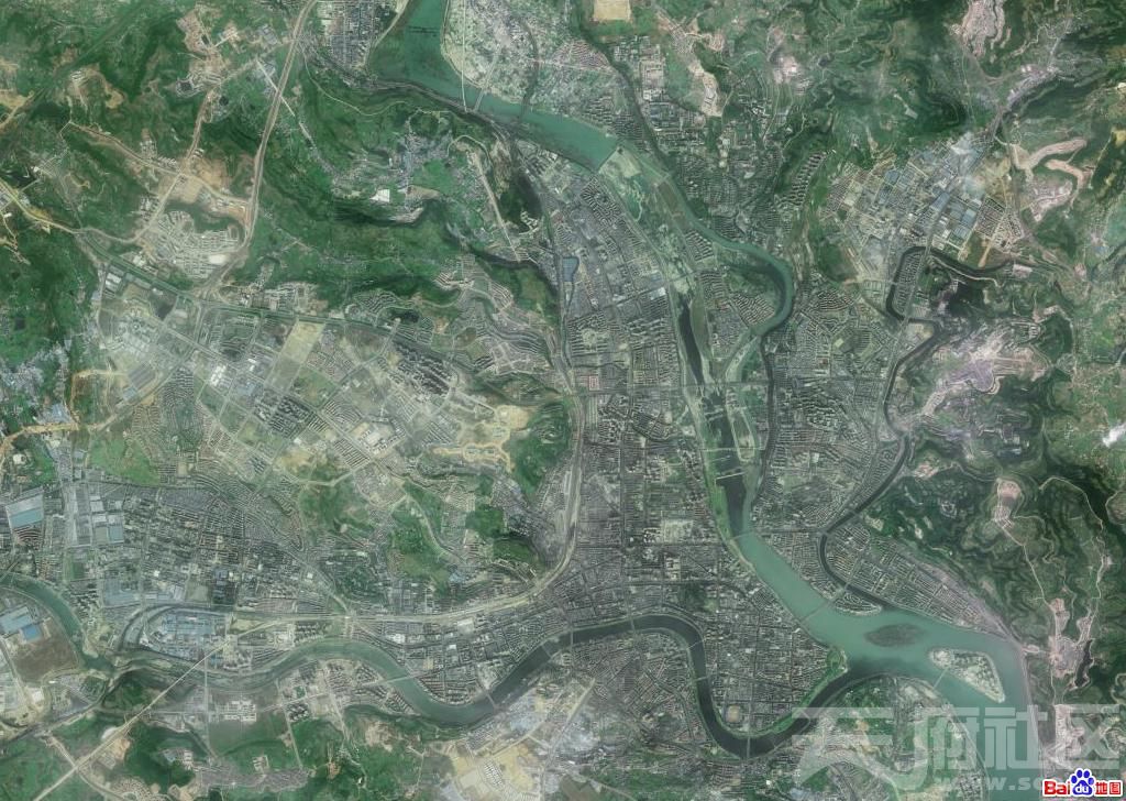 中西部部分阳字辈城市卫星地图!