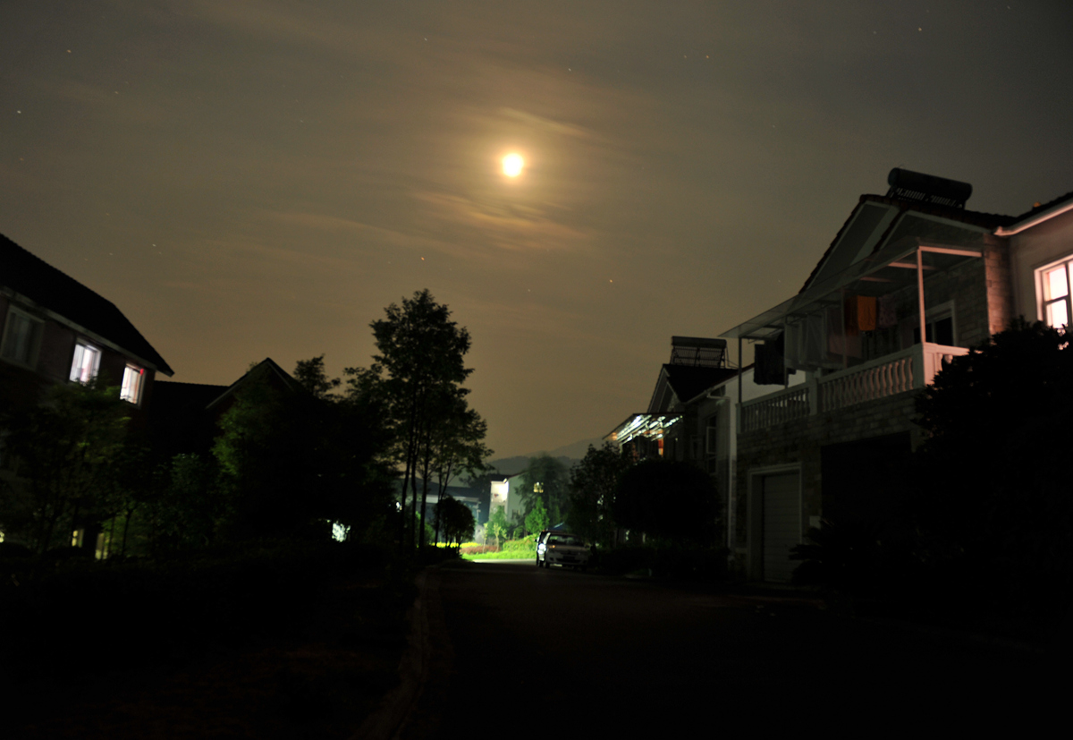 山村月夜图片图片