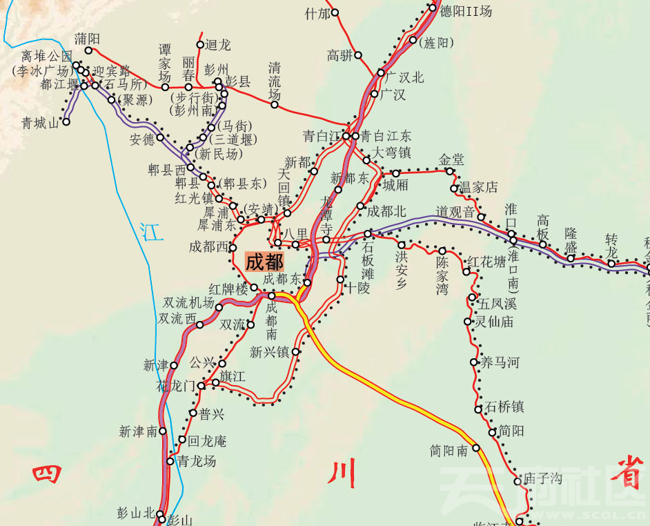 成都铁路营业线路图20161231png