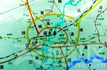 南充市绕城高速路线图图片