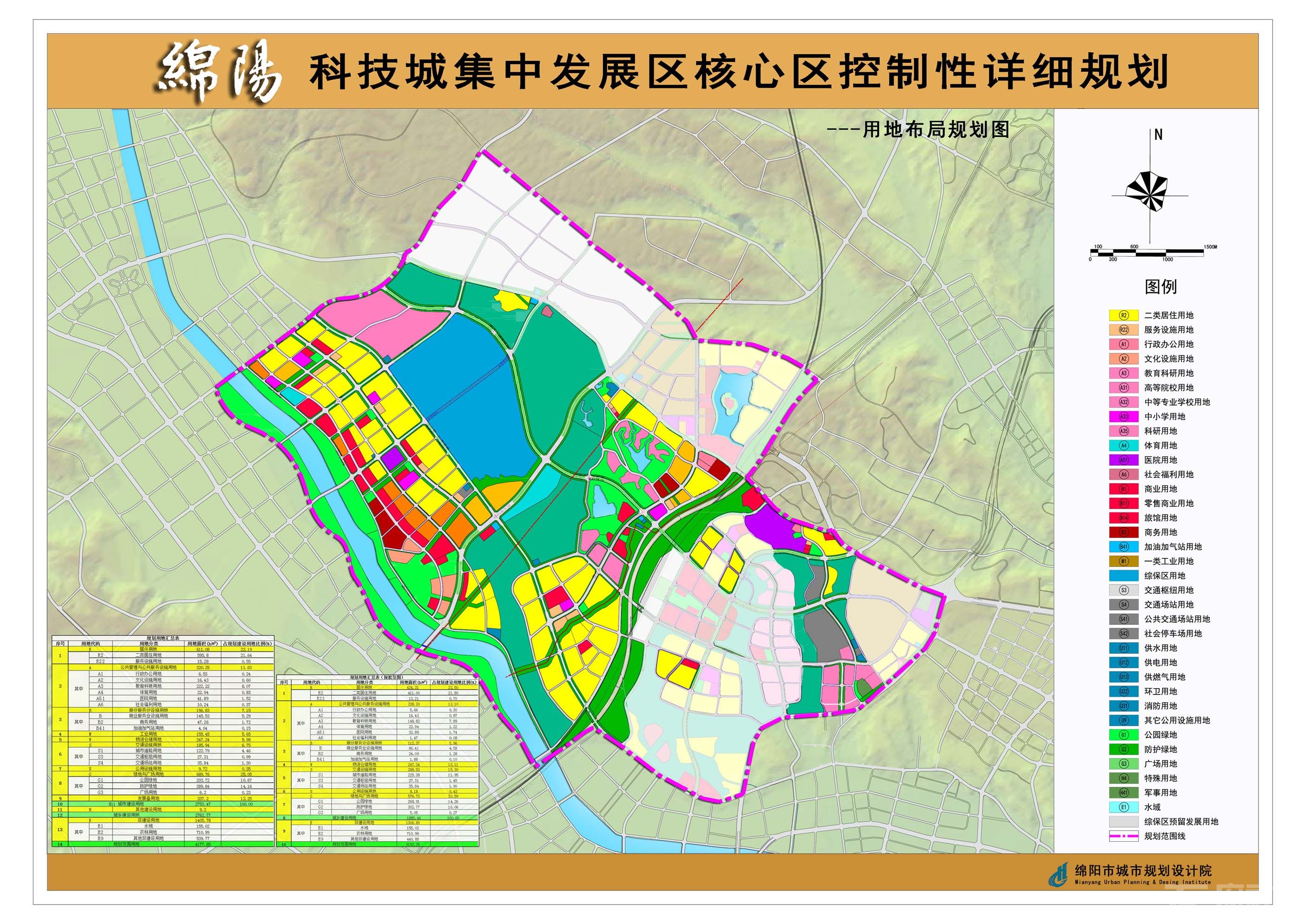 綿陽科技城集中發展區核心區城市設計暨核心區(安昌河以北片區)控制性