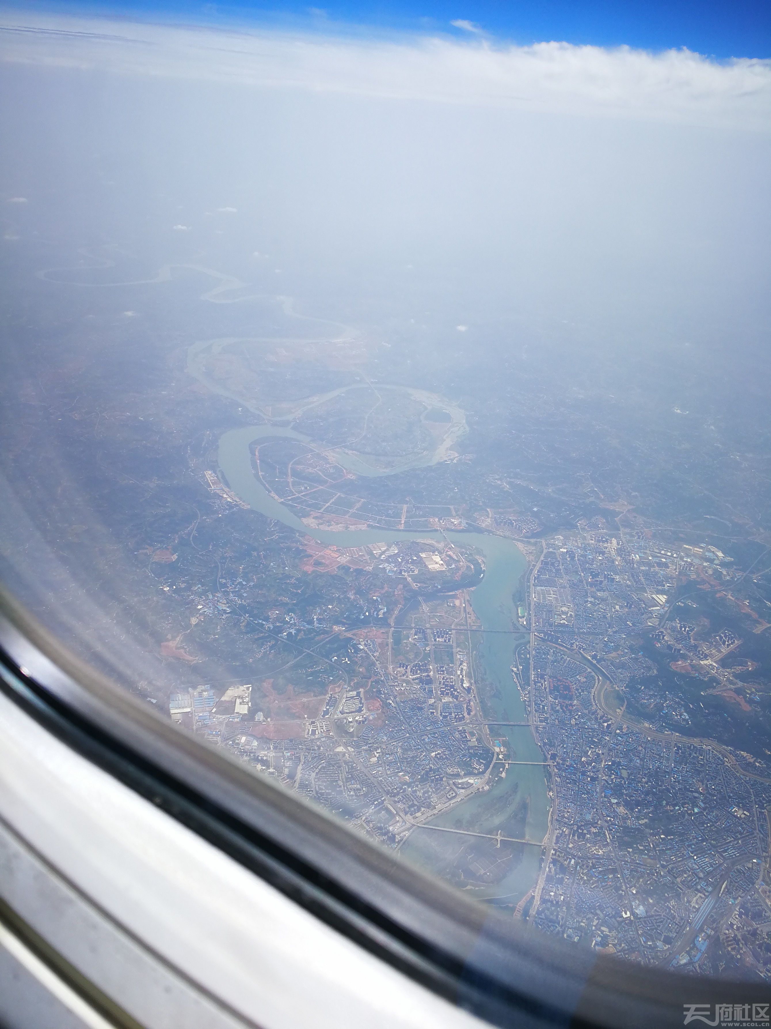 7000米高空看南充