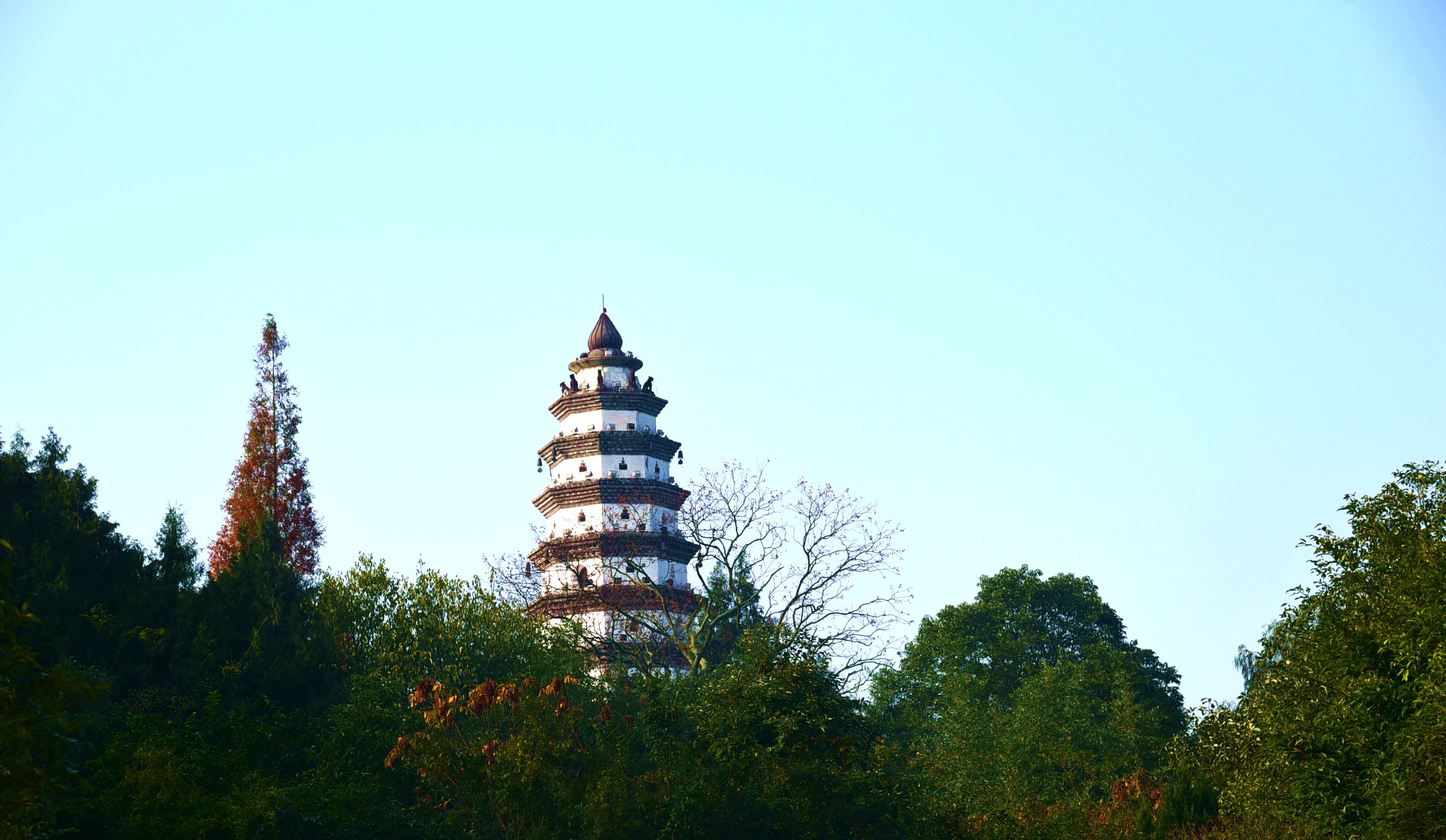 閬中白塔與東山園林大佛寺