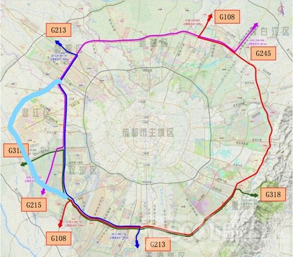 成都市五环路规划图图片