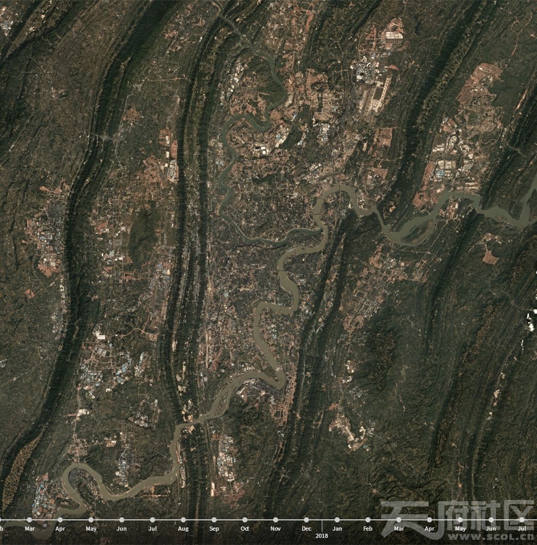 11月重庆卫星地图 