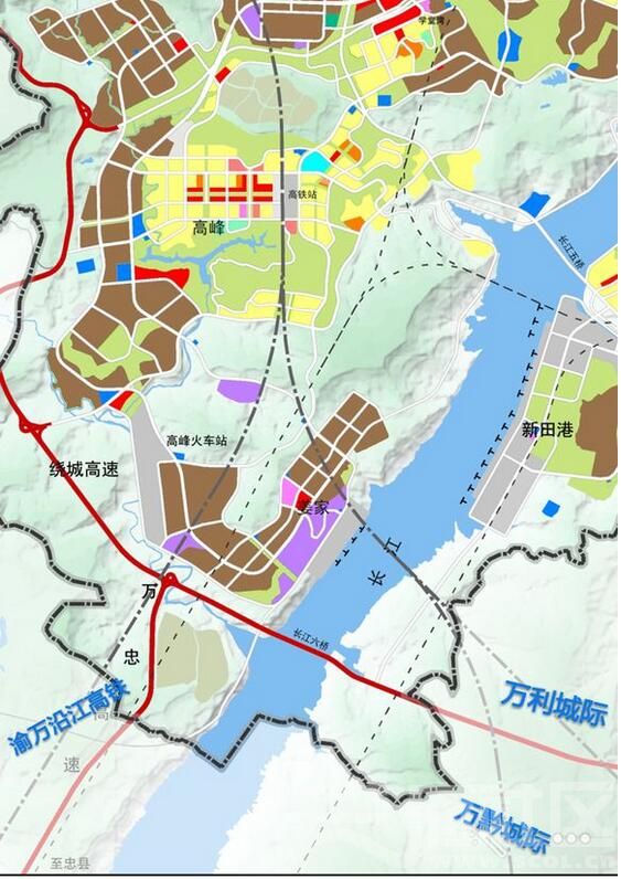 万州江南新区塘角规划图片