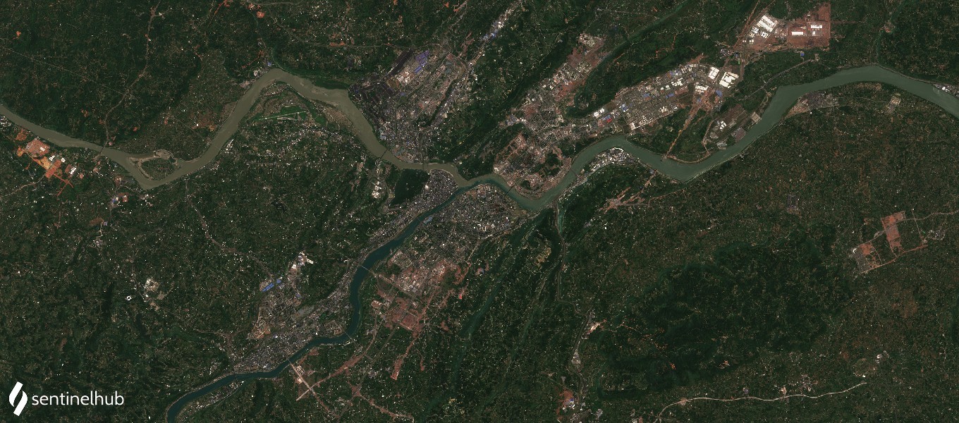 川渝城市卫星地图不比大小看新建和工业区