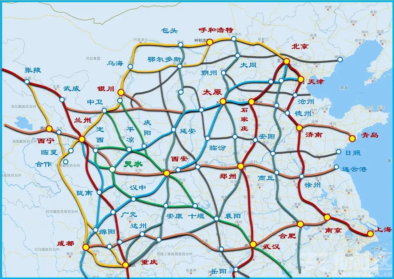 甘肃省火车线路图图片